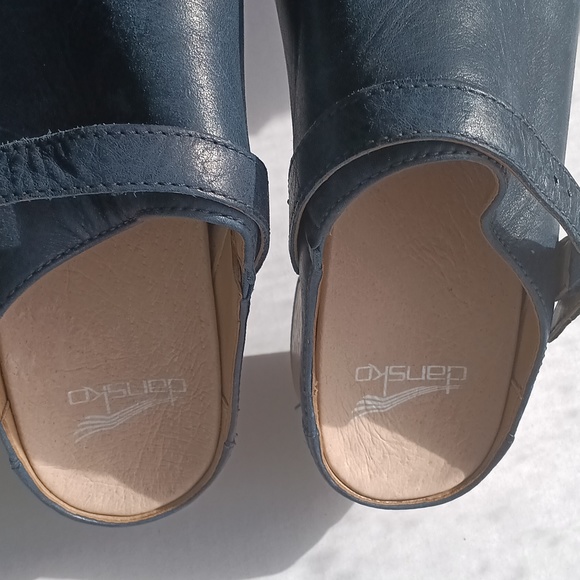 Dansko Blue Leather Mules with Comfort and Style - Picture 3 of 11